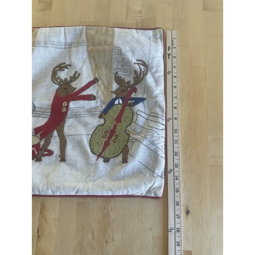 2 Embroidered Holiday Square Throw Pillow Covers Christmas World Market